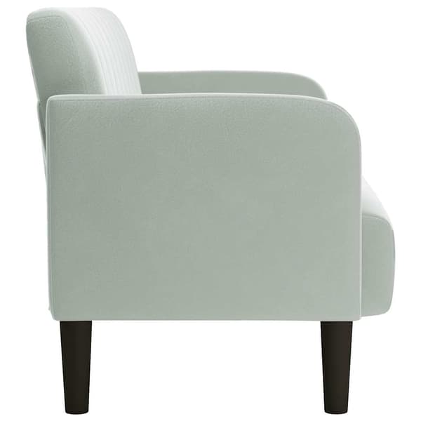 Loveseat soffa ljusgrå 109 cm sammet