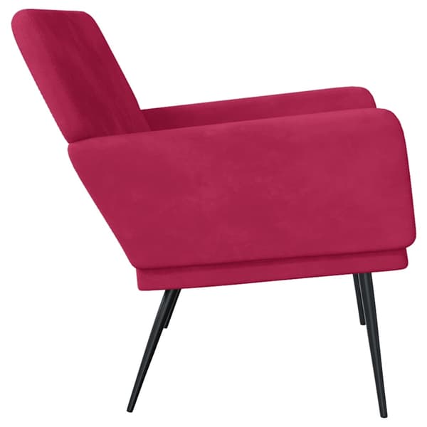 Bänk vinröd 108x79x79 cm sammet