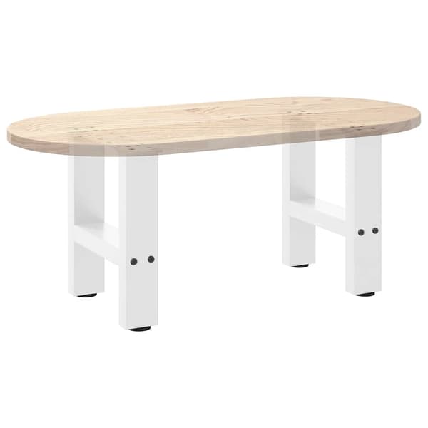 Soffbordsben vita 2 st 40x(30-31) cm stål