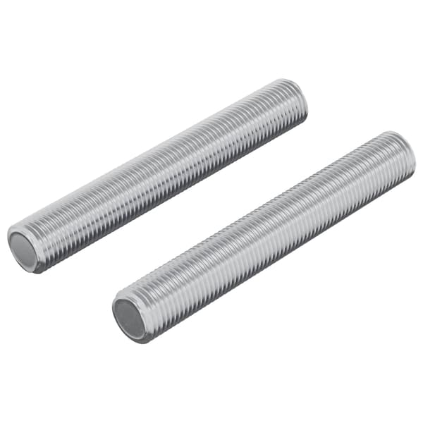 Gängat Rör 2 st Silver 8 x 55 mm Stål