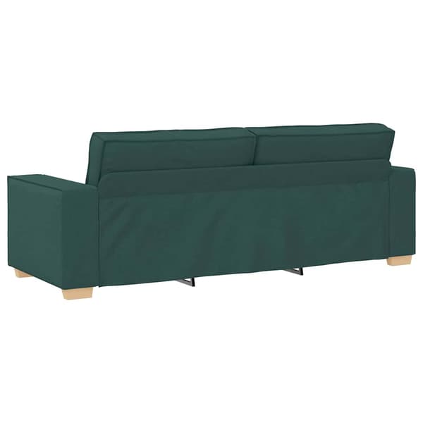 3-Sits soffa Mörkgrön 220 cm tyg