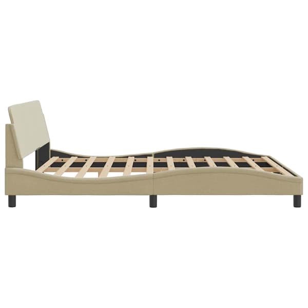 Bed Frame "Dover" Cream 180x200 cm Fabric