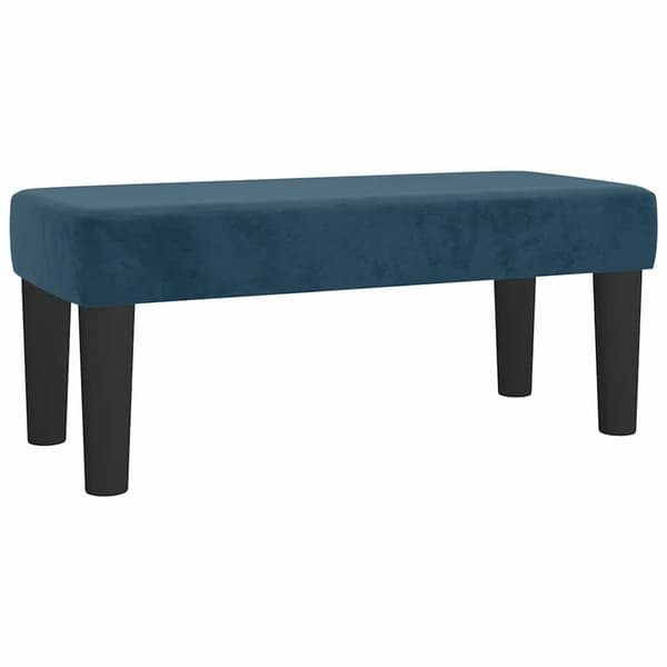 Ramsäng med madrass mörkblå 100x200 cm sammet