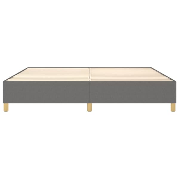 Boxspring-sängram mörkgrå 200x200 cm tyg