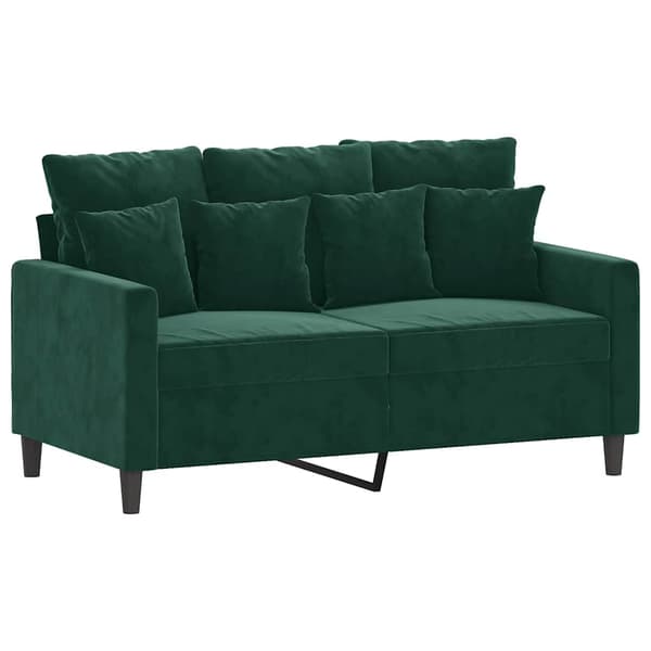 Soffa 2-sits mörkgrön 120 cm sammet
