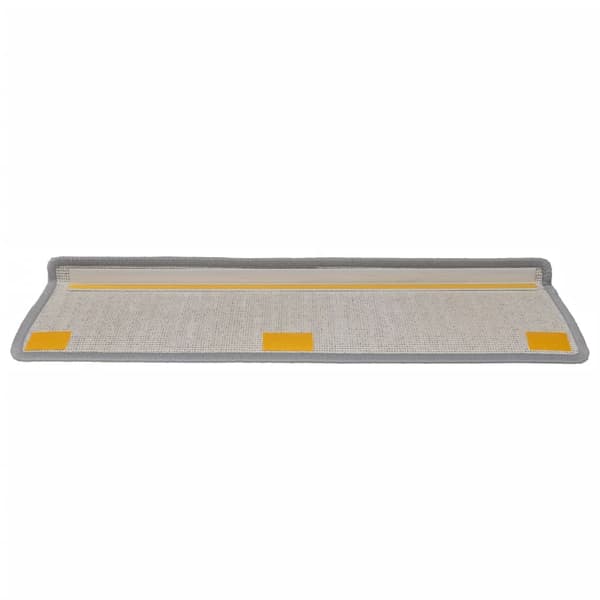 Trappmattor 15 st 65x21x4 cm ljusgrå rektangulär kant