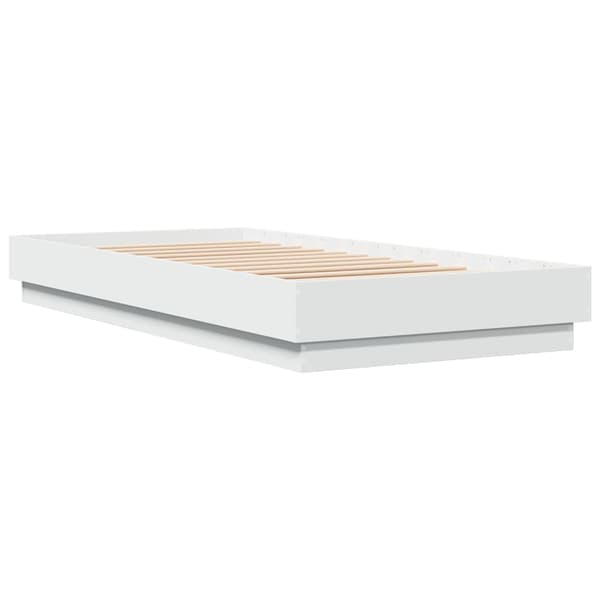 Sängram vit 90x200 cm konstruerat trä