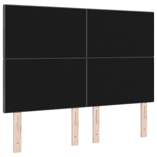 Huvudgavel Mörkgrå 144 cm Sammet