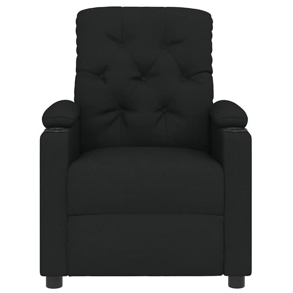 Massagefåtölj svart tyg