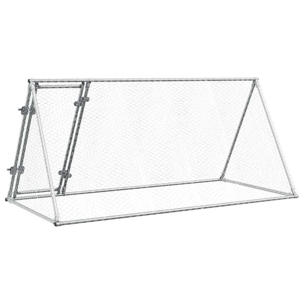 Hönsbur silver 200x105x91 cm galvaniserat stål