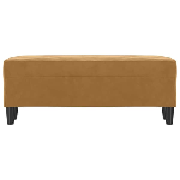 Bänk brun 100x35x41 cm sammet