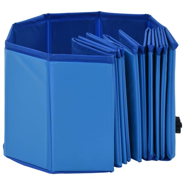 Hopfällbar hundpool blå 120x30 cm PVC
