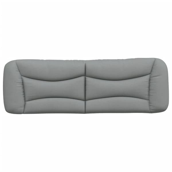 Headboard Cushion "Hvar" Light Grey 152 cm Fabric