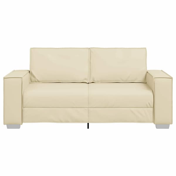 Tvåsitssoffa Kräm 180 cm Konstläder