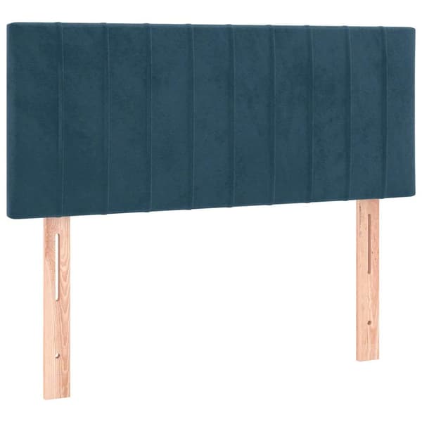 Sänggavel mörkblå 90x5x78/88 cm sammet
