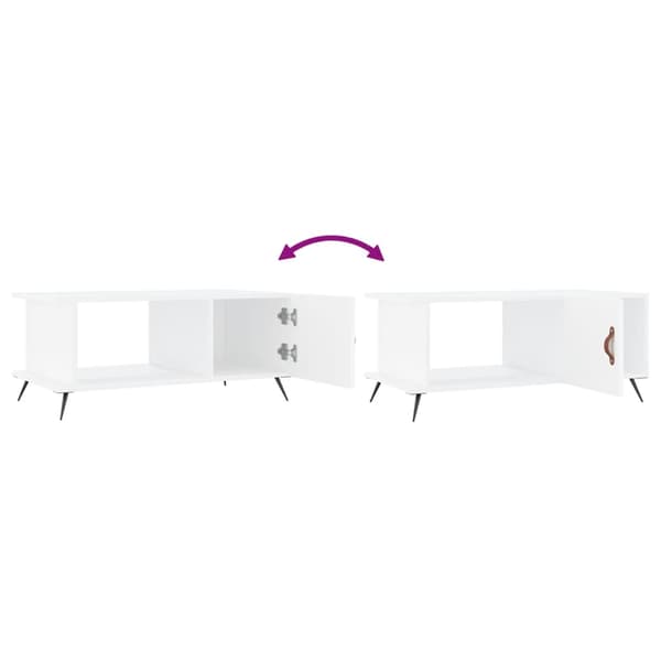Soffbord vit 90x50x40 cm konstruerat trä
