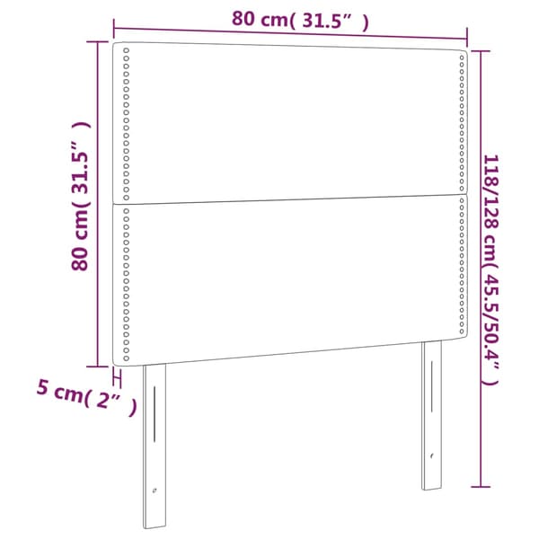 Sänggavel mörkgrå 80x5x118/128 cm sammet