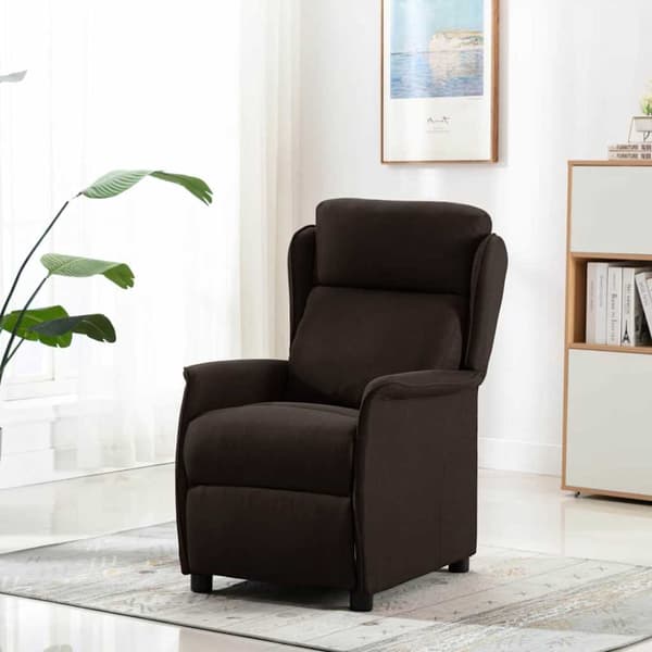 Reclinerfåtölj Mörkbrun 66.5 x 94 x 101.5 cm Polyester
