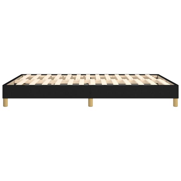 Boxspring-sängram svart 140x200 cm tyg