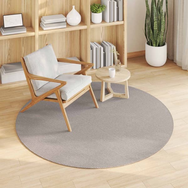 Inomhusmatta LUGO Kräm och Taupe Ø 120 CM Polyester