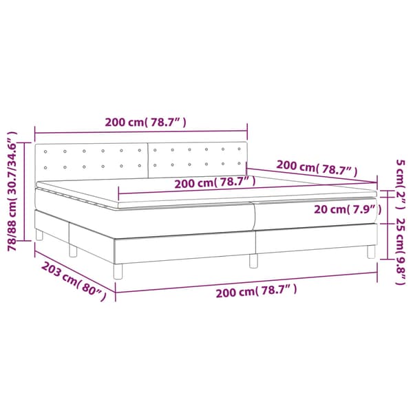Ramsäng med madrass rosa 200x200 cm sammet