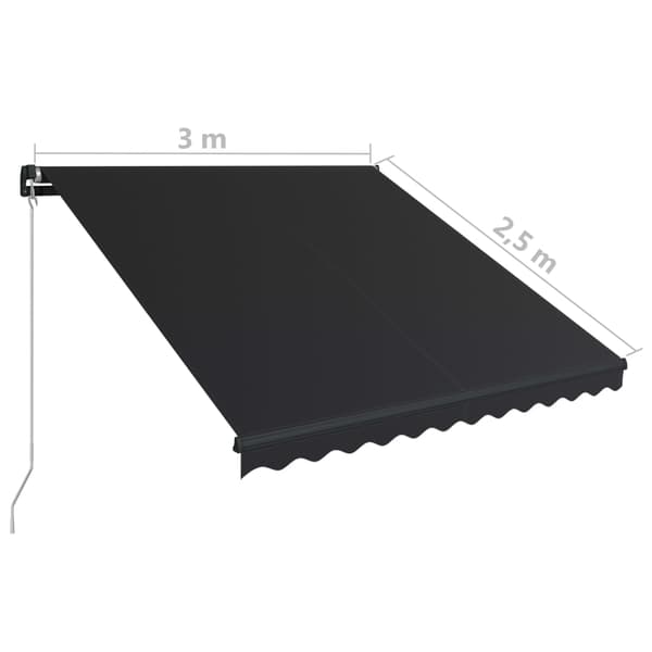 Markis manuellt infällbar 300x250 cm antracit