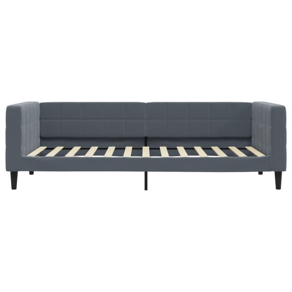 Dagbädd utdragbar mörkgrå 90x200 cm sammet