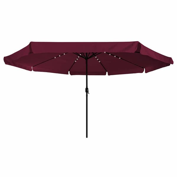Trädgårdsparasol Bordeaux Röd 395 x 395 x 245 cm Polyester