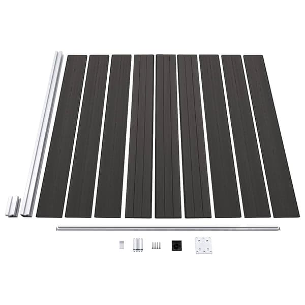 Staketpanel WPC 175x186 cm svart