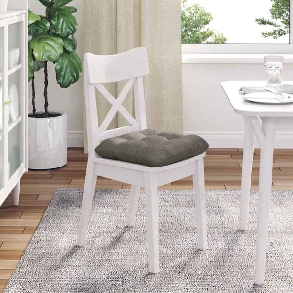Sittkuddar 4 pcs Ljusgrå 45 x 45 cm Kordread tyg