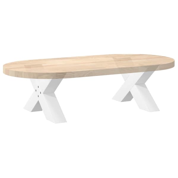 Soffbordsben X-formade 2 st vita 60x(30-31) cm stål