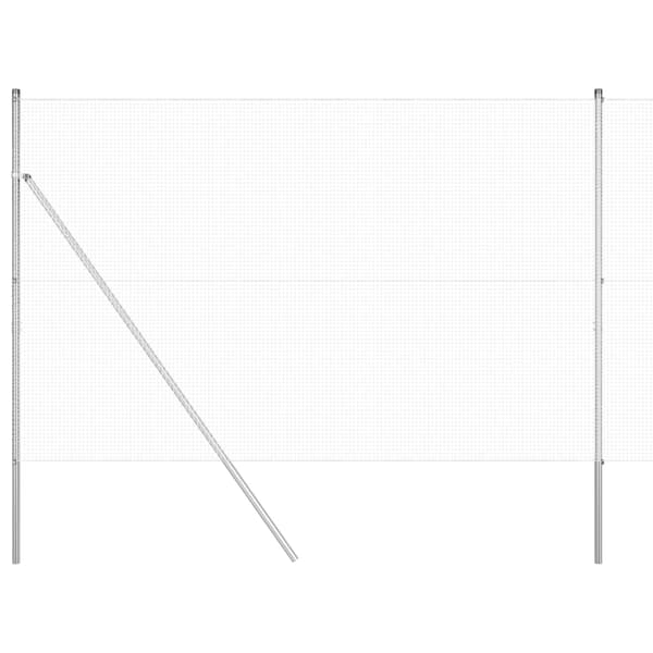 Svetsat trådstängsel 2500 x 150 cm Silver