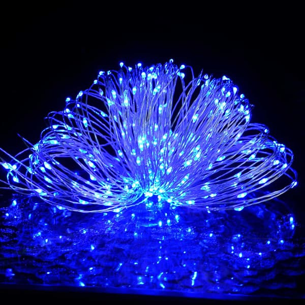 Ljusslinga med 300 LED blå 30 m