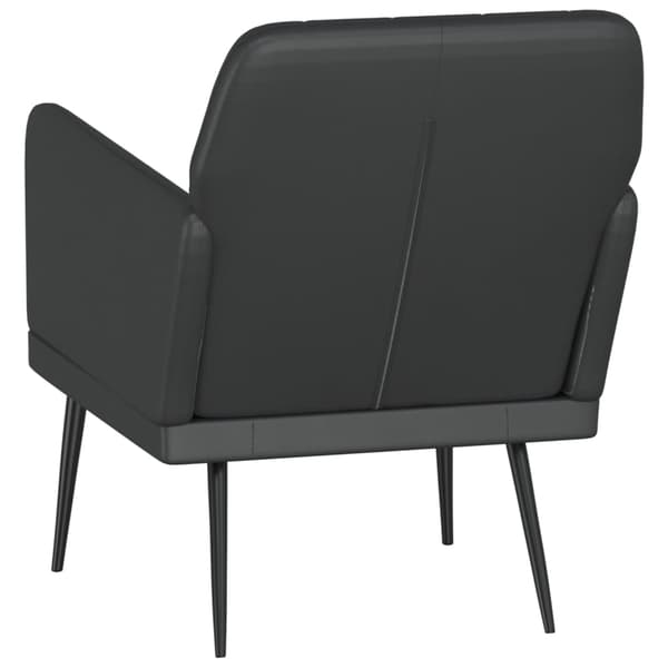 Fåtölj svart 61x78x80 cm konstläder