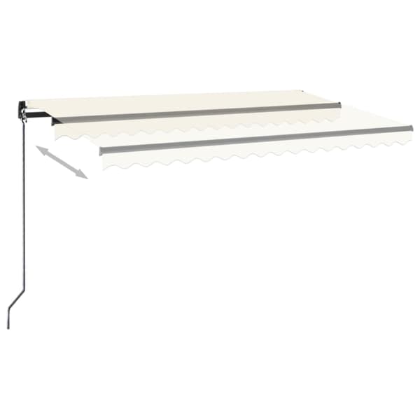 Markis manuellt infällbar 400x350 cm gräddvit