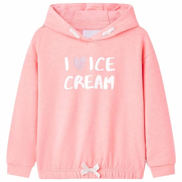 Barnhoodie stark rosa 140