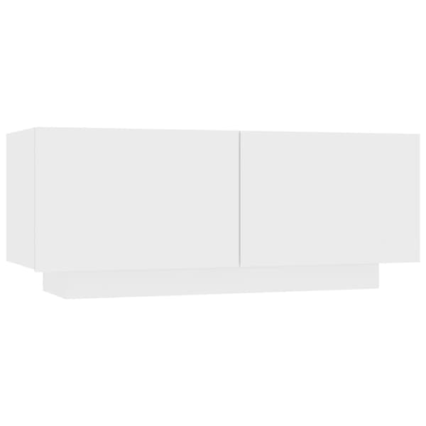 Sängbord vit 100x35x40 cm konstruerat trä