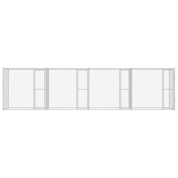 Hundbur Silver 800 x 200 x 200 cm Galvaniserat Stål