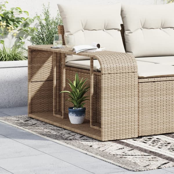 Förvaringshyllor 2 st beige konstrotting