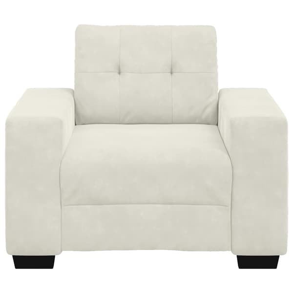 Soffstol gräddvit 100x78x80 cm sammet