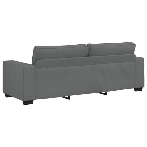 3-sitssoffa mörkgrå 220x77x82 cm tyg