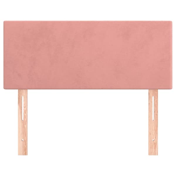 Sänggavel rosa 90x5x78/88 cm sammet