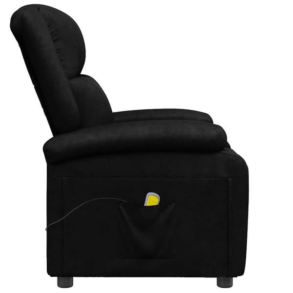 Massagefåtölj svart konstläder
