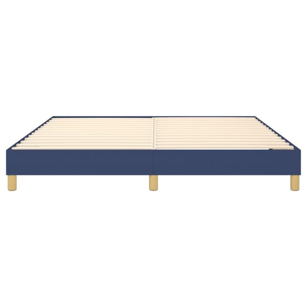 Boxspring-sängram blå 160x200 cm tyg