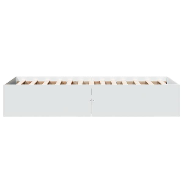 Sängram vit 90x190 cm konstruerat trä