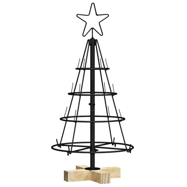 Julcone-träd med stativ Svart 60 cm Stål