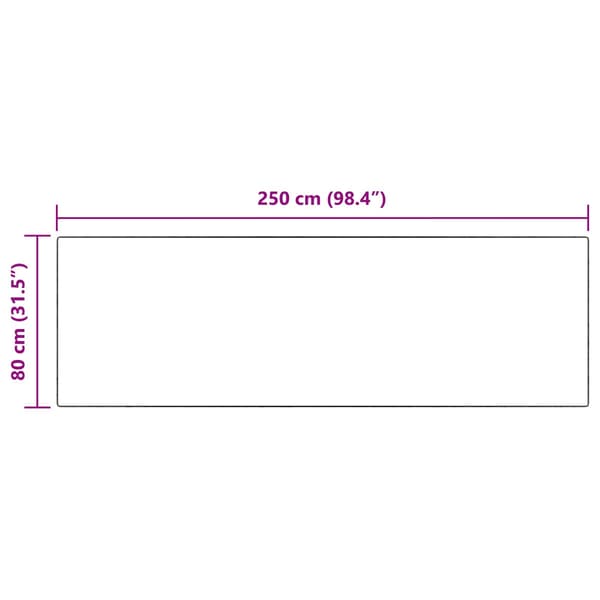 Fuskfäll matta TAFALLA Antracit 80 x 250 cm Polyester