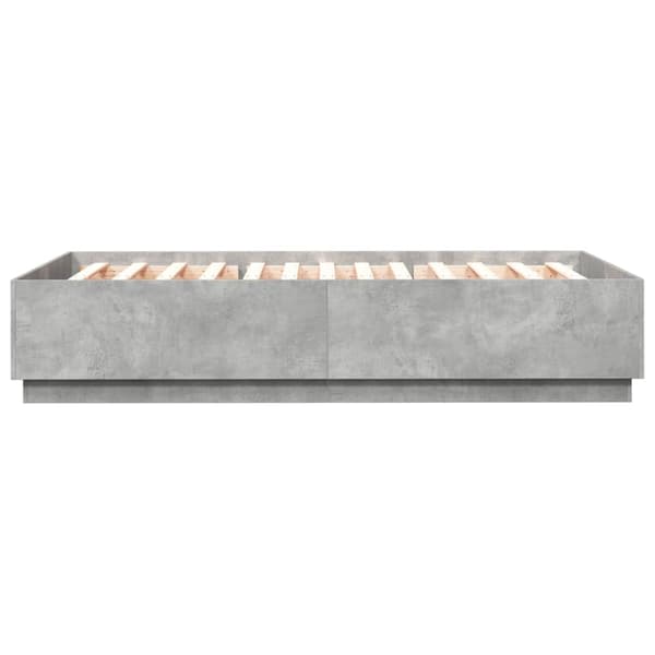 Sängram betonggrå 150x200 cm konstruerad trä
