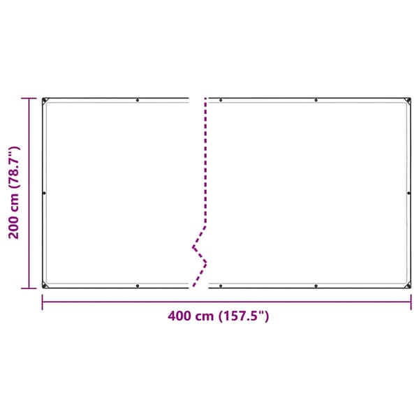 Klar presenning med öljetter 2x4 m polyeten