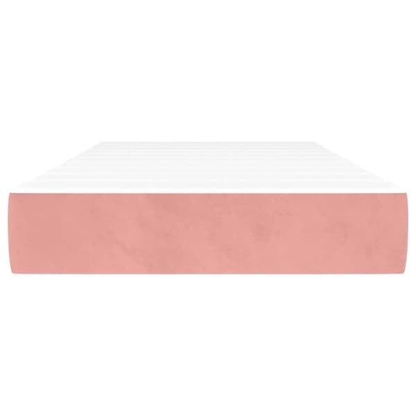 Pocketresårmadrass för barn medium rosa 80x160 cm sammet